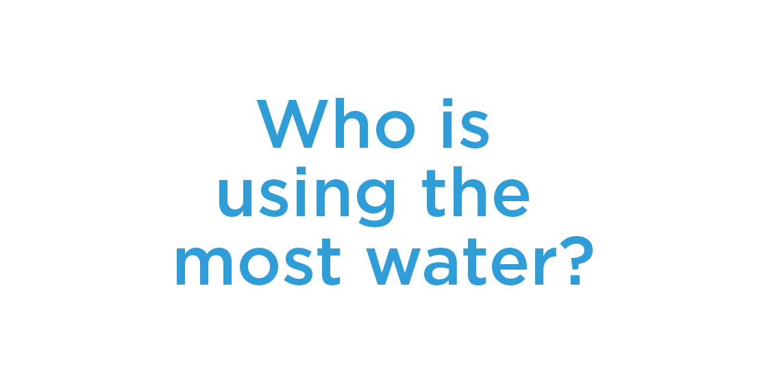 Who is using the most water?